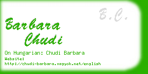 barbara chudi business card